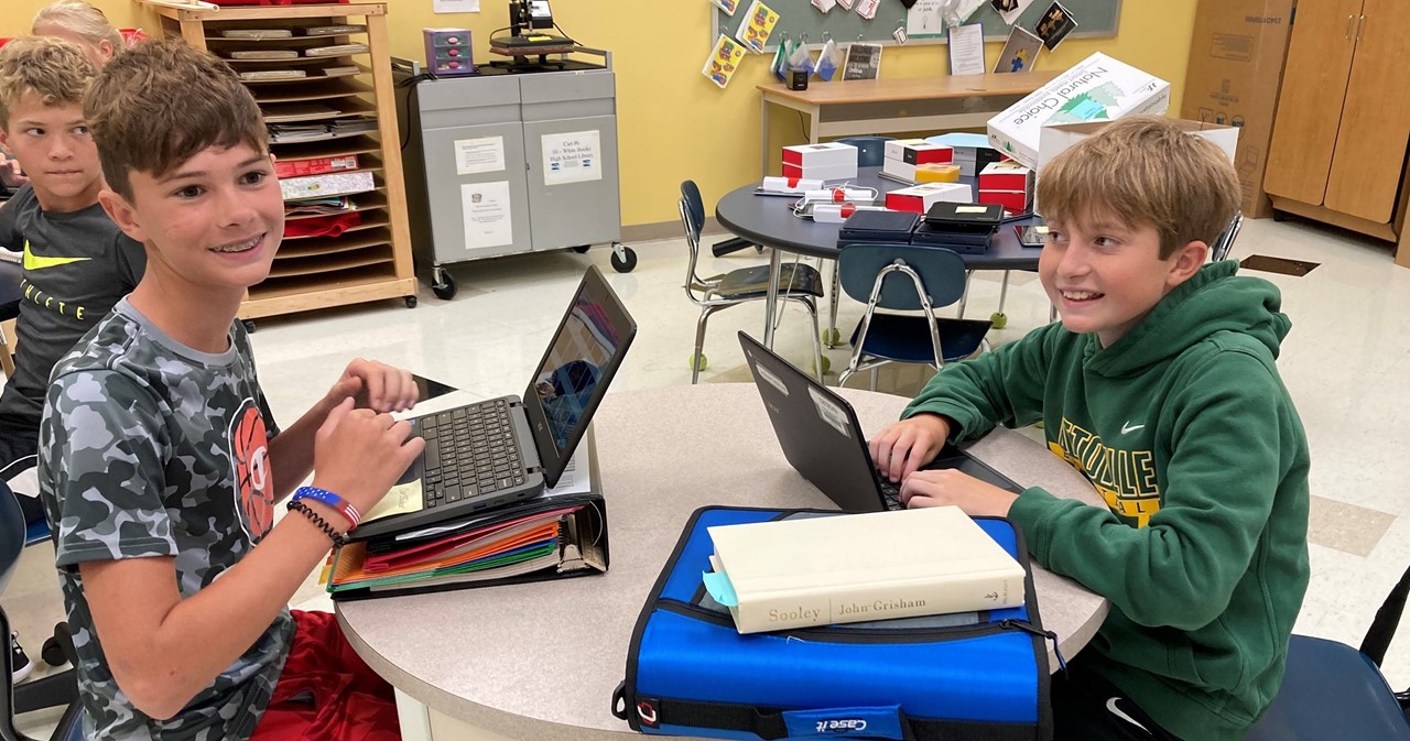 Students working in Class